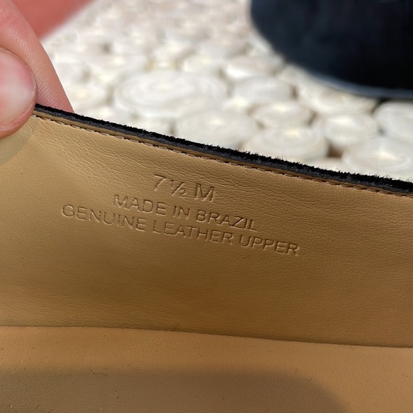 Talbots Cassidy Gold Chainlink Black Suede Loafer 7.5 - Picture 12 of 15